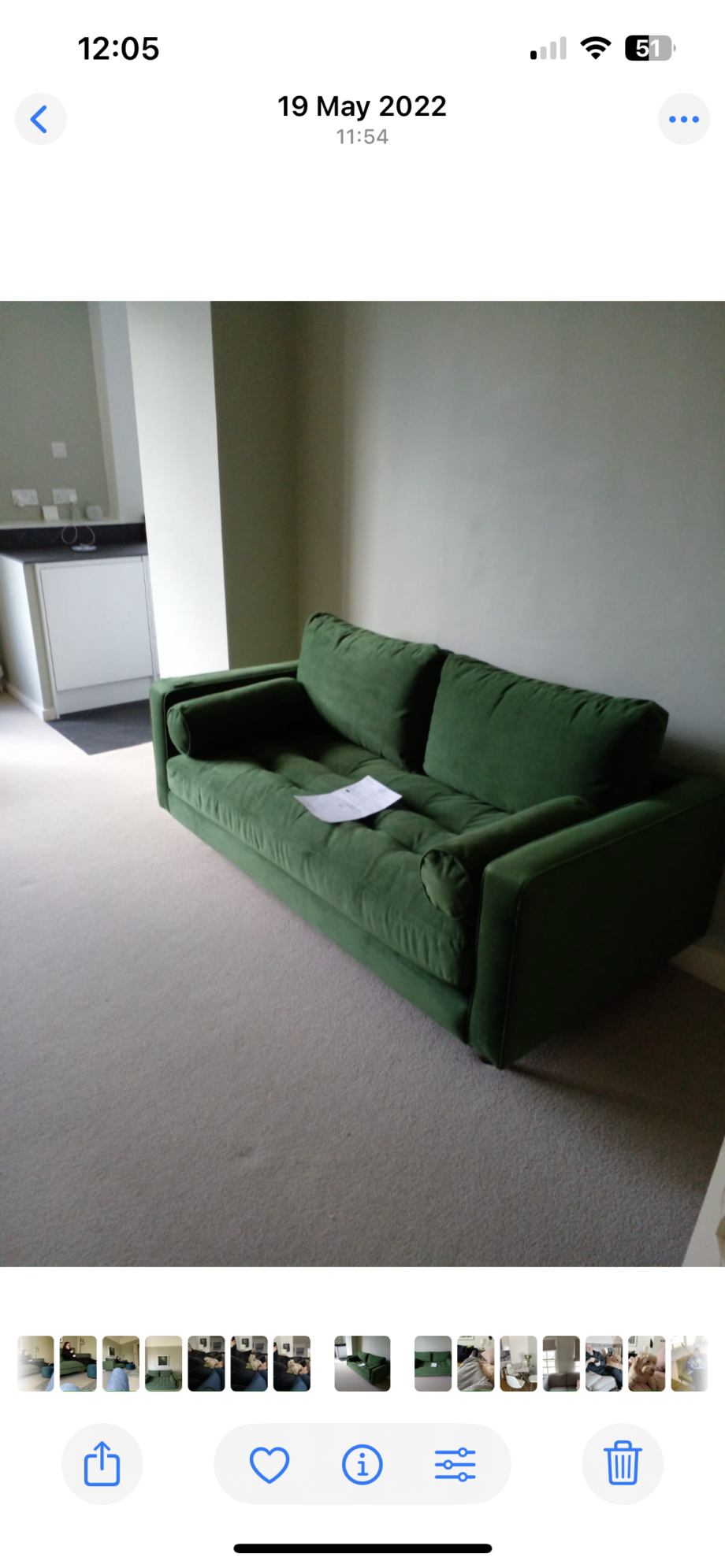 Swift Green velvet two seater