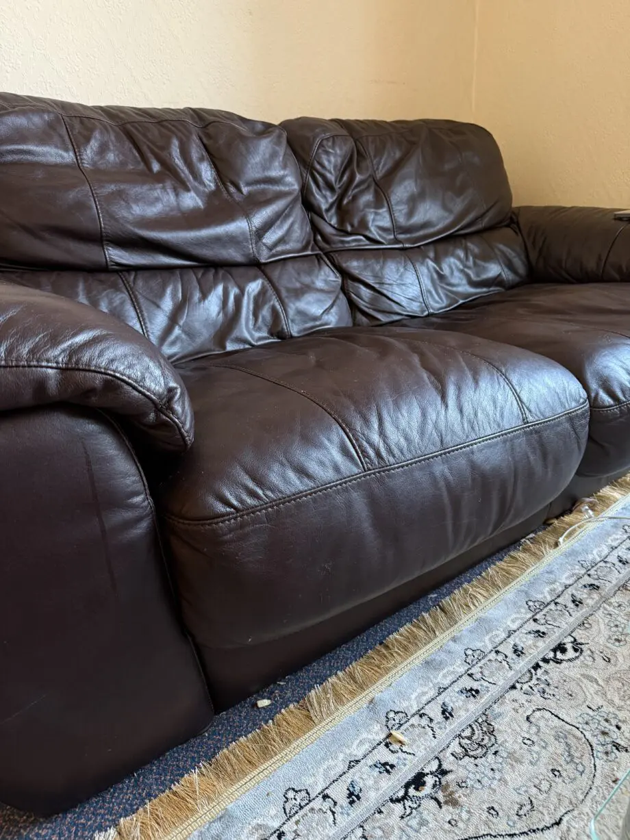 DFS Real leather 2 seater sofa luxury feel sofa