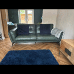DFS 3 seater leather sofa