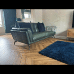 DFS 3 seater leather sofa