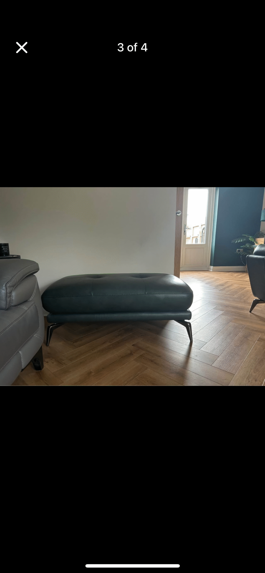 DFS 3 seater leather sofa