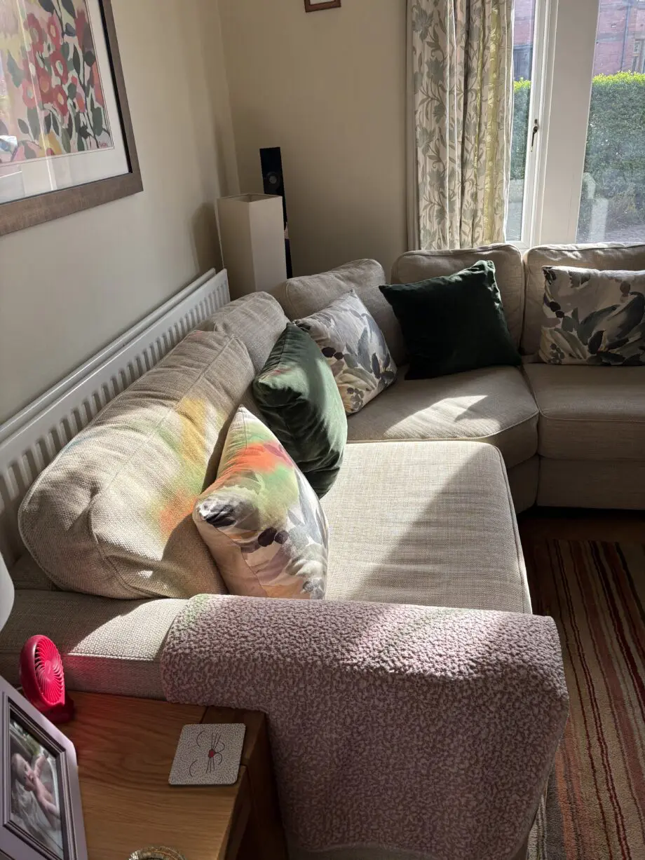 Furniture Village oatmeal corner suite