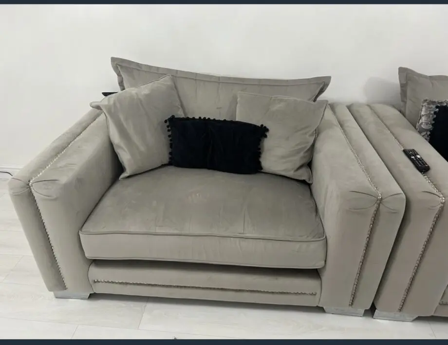 SCS LLB regency corner sofa and Snuggler chair