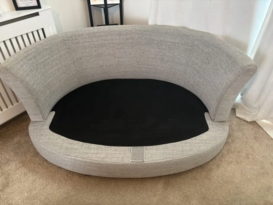 DFS silver lorella sofa set. 1x 4 seater lounger and 1x cuddler sofa