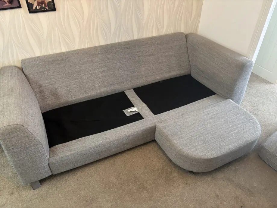 DFS silver lorella sofa set. 1x 4 seater lounger and 1x cuddler sofa