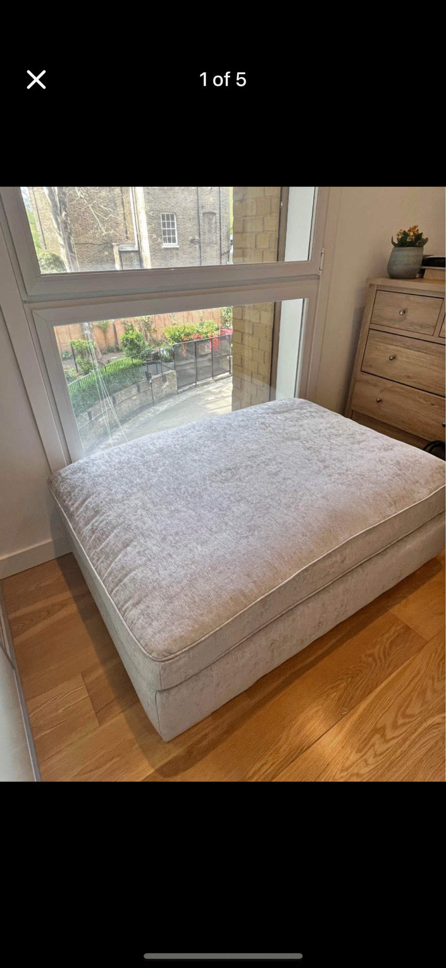 Grey foot stool / pouffe