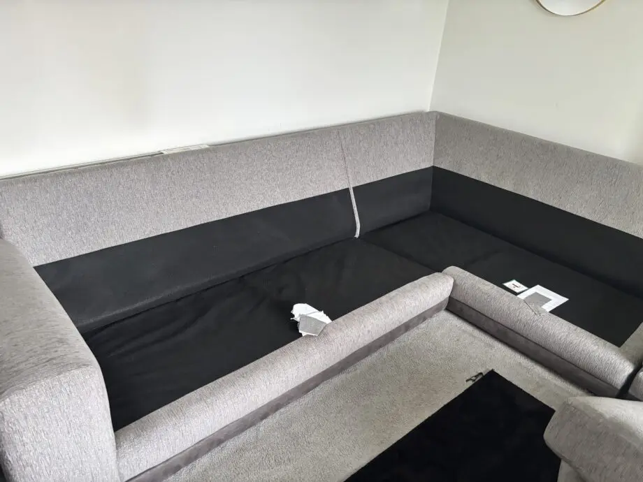 SCS Grey Corner Sofa & Footstool