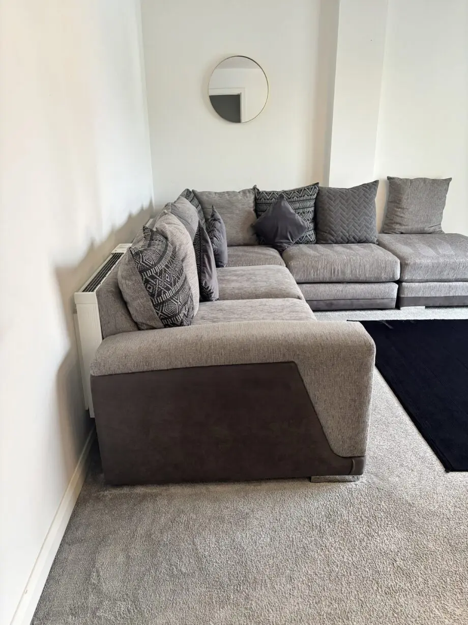 SCS Grey Corner Sofa & Footstool