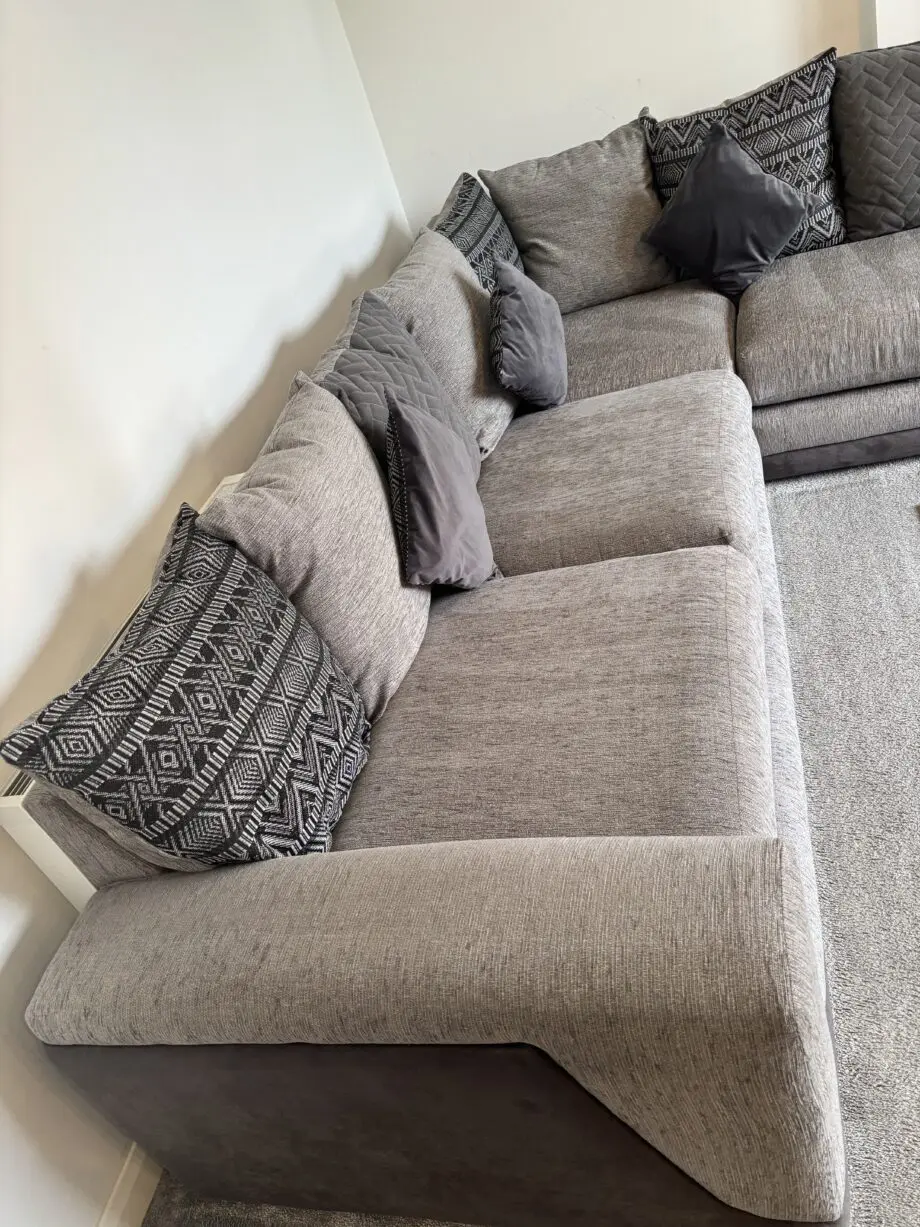 SCS Grey Corner Sofa & Footstool