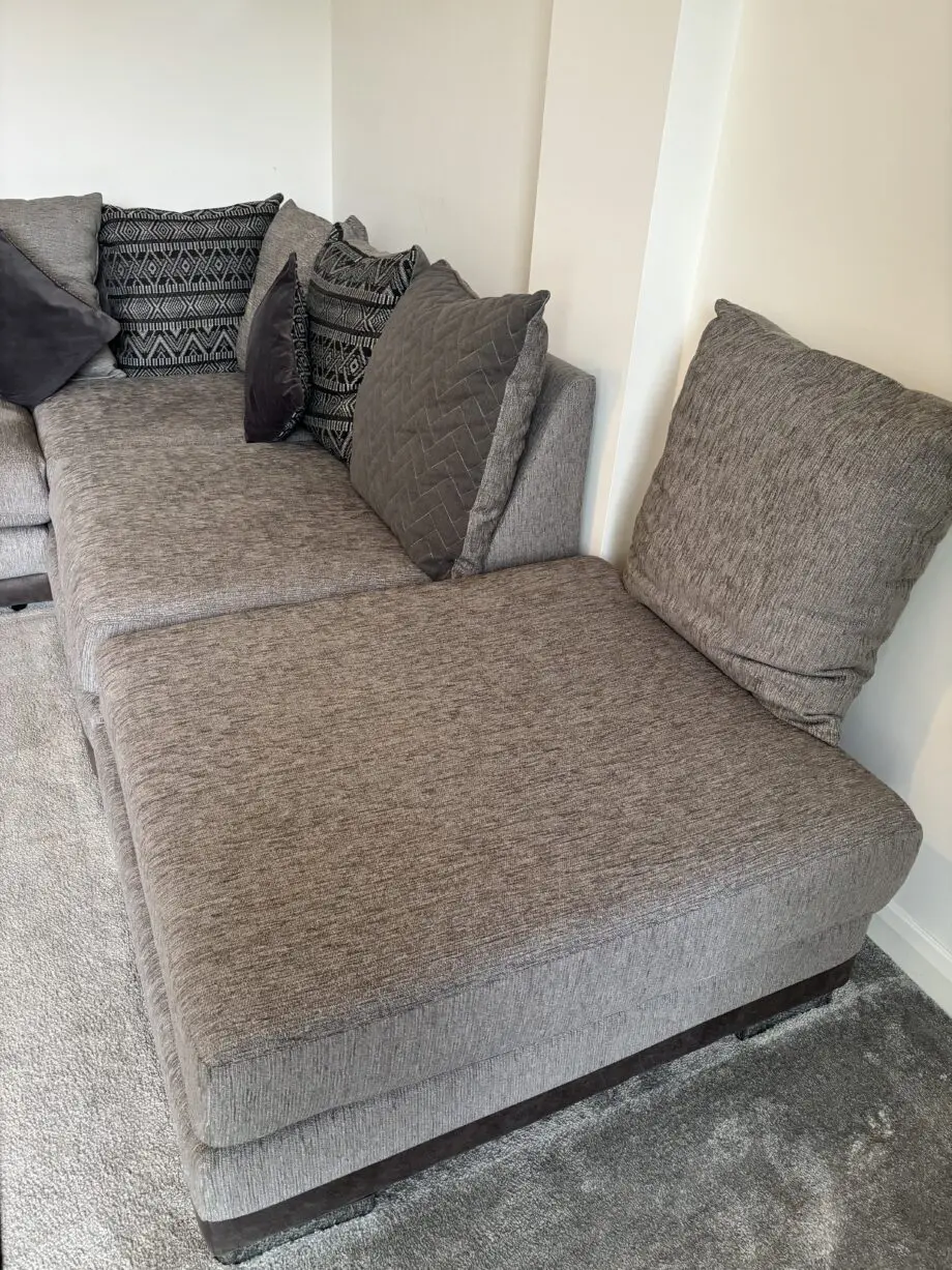 SCS Grey Corner Sofa & Footstool