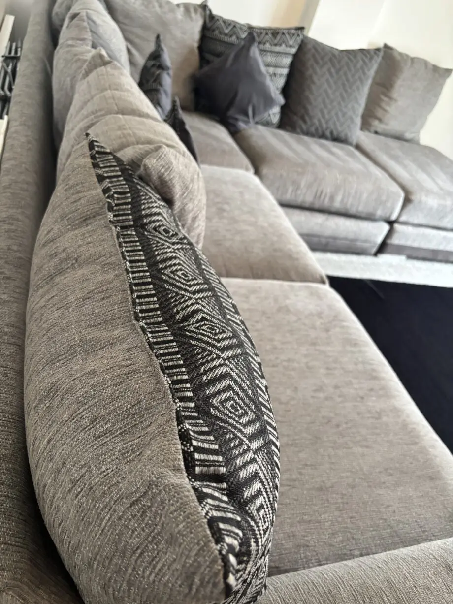 SCS Grey Corner Sofa & Footstool