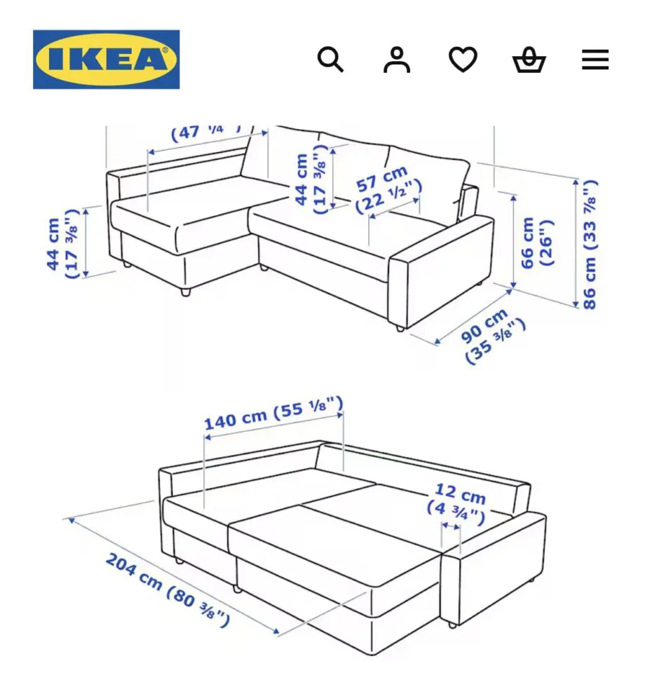 Ikea FRIHETEN grey corner sofa-bed with storage