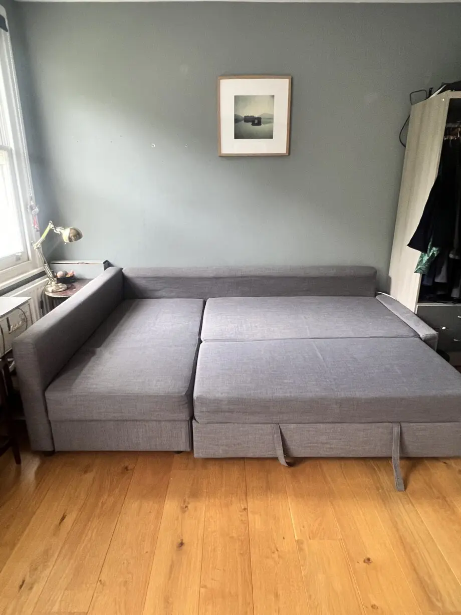 Ikea FRIHETEN grey corner sofa-bed with storage
