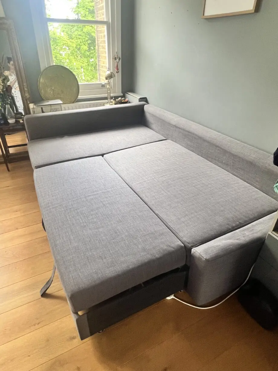 Ikea FRIHETEN grey corner sofa-bed with storage