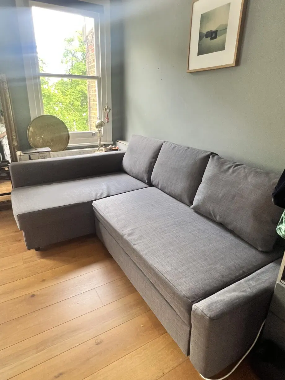 Ikea FRIHETEN grey corner sofa-bed with storage