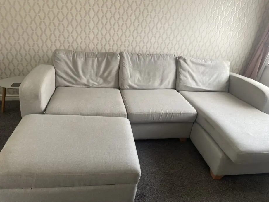 Dfs 3 seater sofa with footstool
