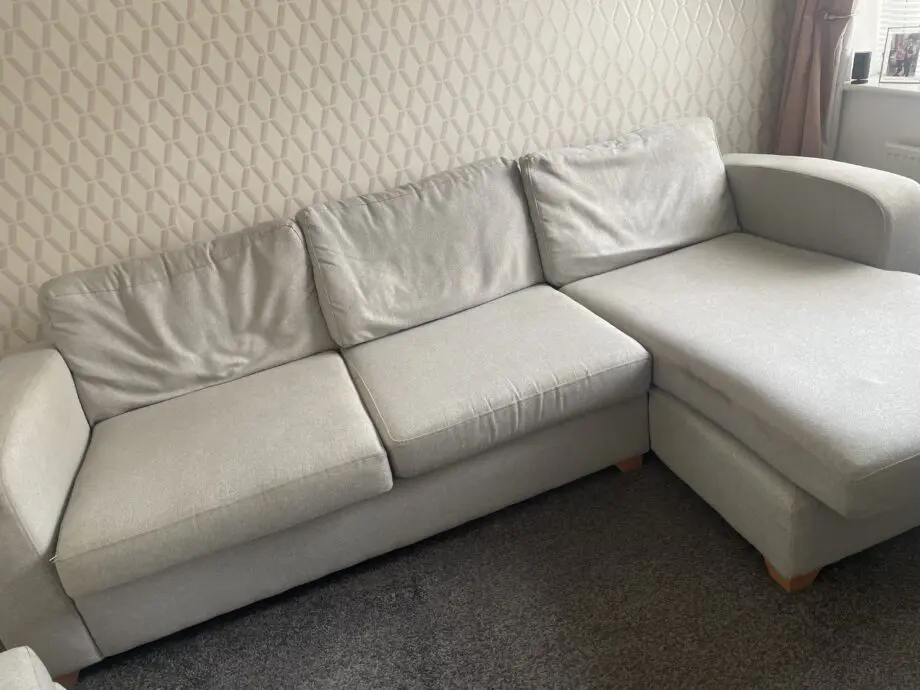 Dfs 3 seater sofa with footstool