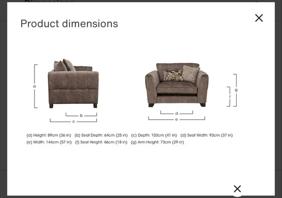 Furniture Village Grey Amora Sofa Set