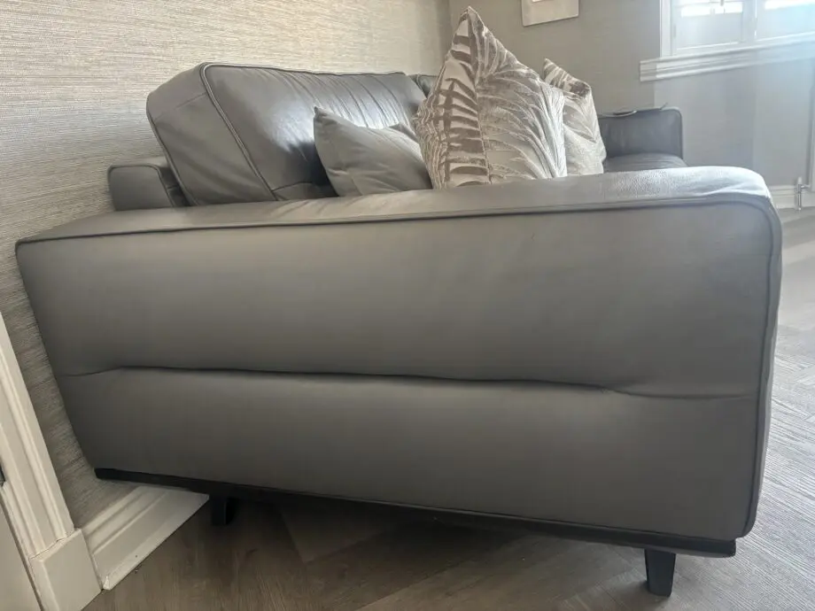 Natuzzi Editions Italian Leather Sofa & Swivel Chair