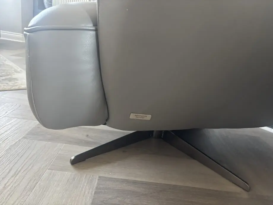 Natuzzi Editions Italian Leather Sofa & Swivel Chair