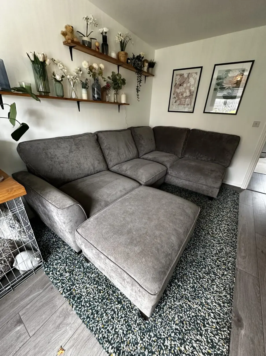 Grey corner sofa - Furniture Village Legend Classic Back Fabric Corner Sofa