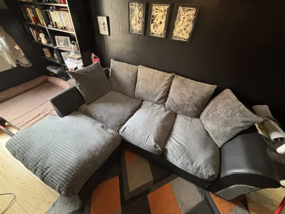 Harry left hand corner chaise sofa - charcoal
