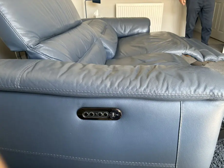 Contempo 3 seater leather power recliner