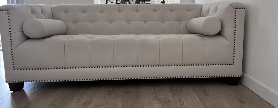 My Furniture - Bankes 3 seat sofa i n cream calico (linen effect)