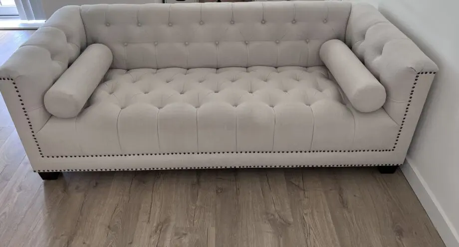My Furniture - Bankes 3 seat sofa i n cream calico (linen effect)