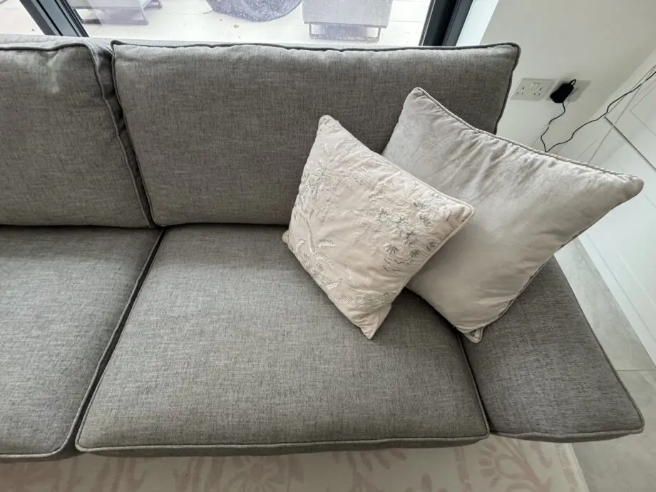 The Louge co, charcoal grey sofa