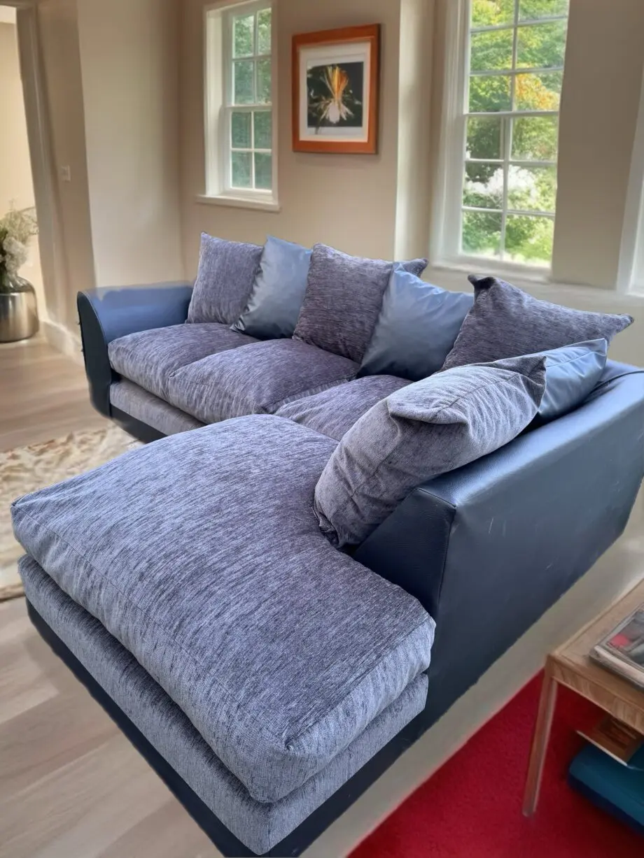 Navy Blue Corner Sofa – Great condition