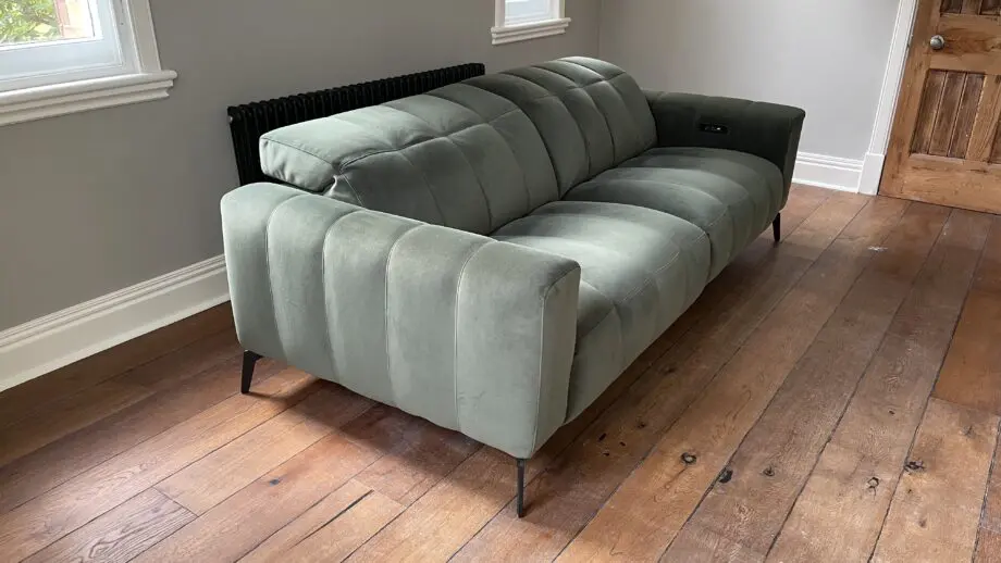 Natuzzi Intensità 3 Seat Green Recliner