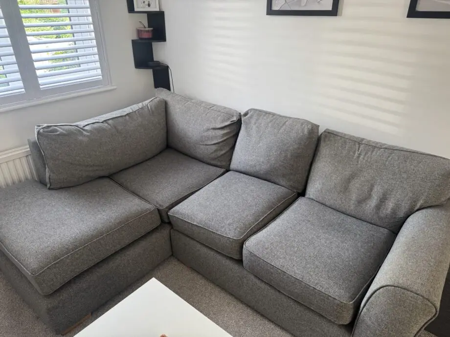 Next Dark Grey chaise corner sofa