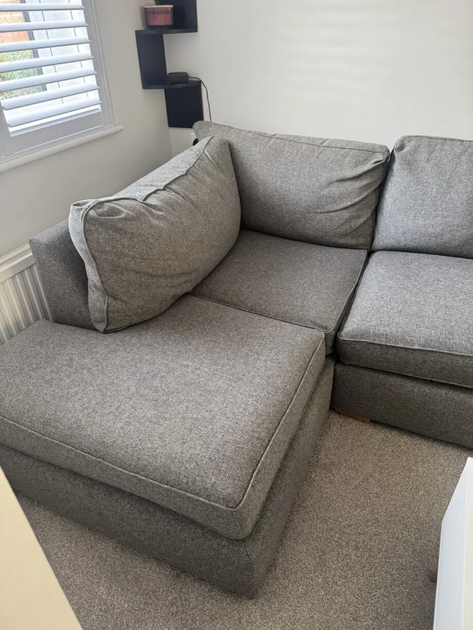 Next Dark Grey chaise corner sofa