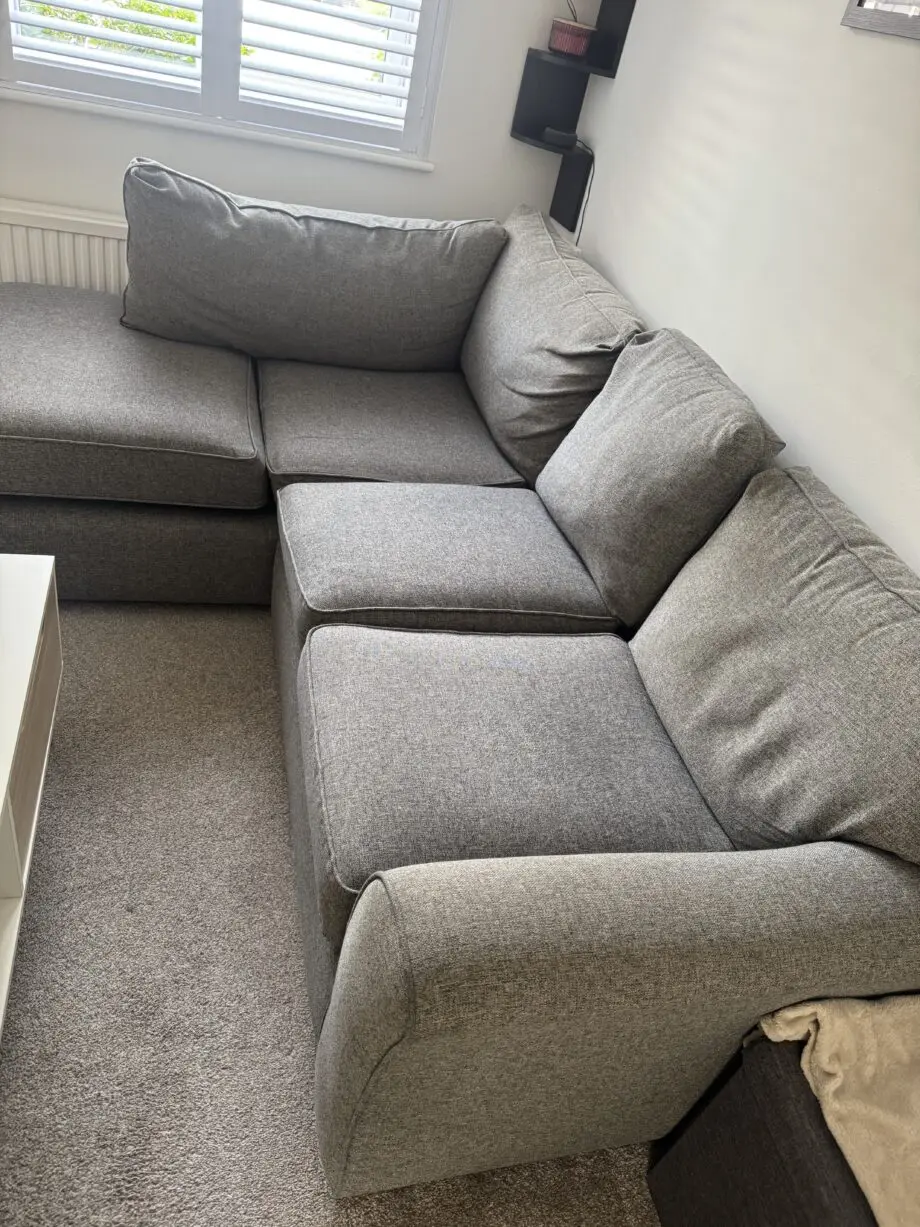 Next Dark Grey chaise corner sofa