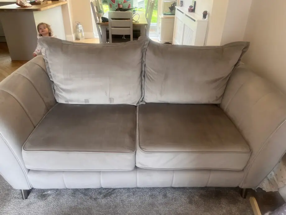 Two grey Gabrielle sofas