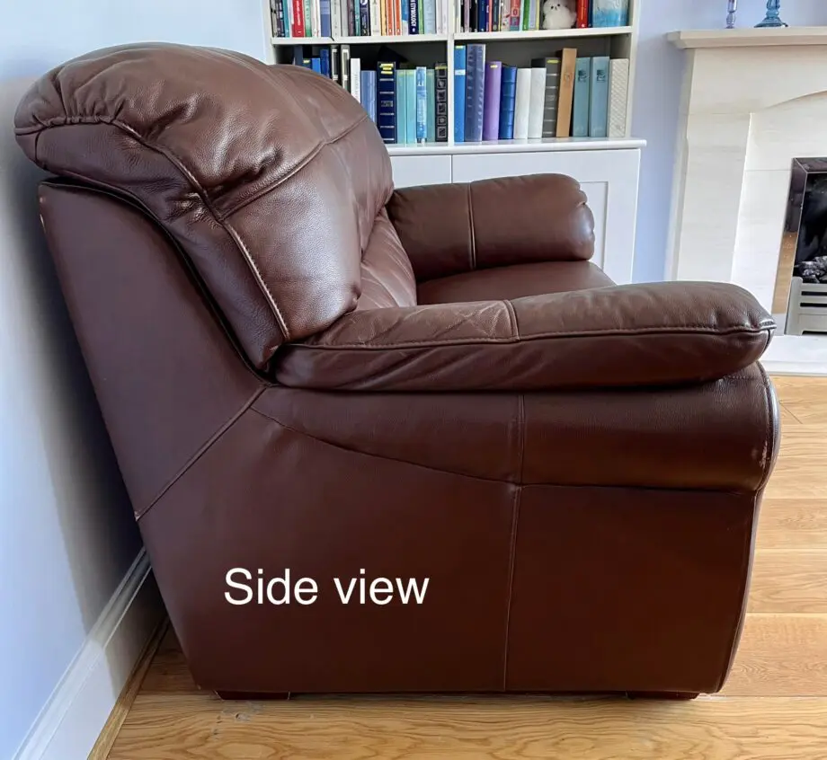 Chestnut Brown 2 seater sofa vgc