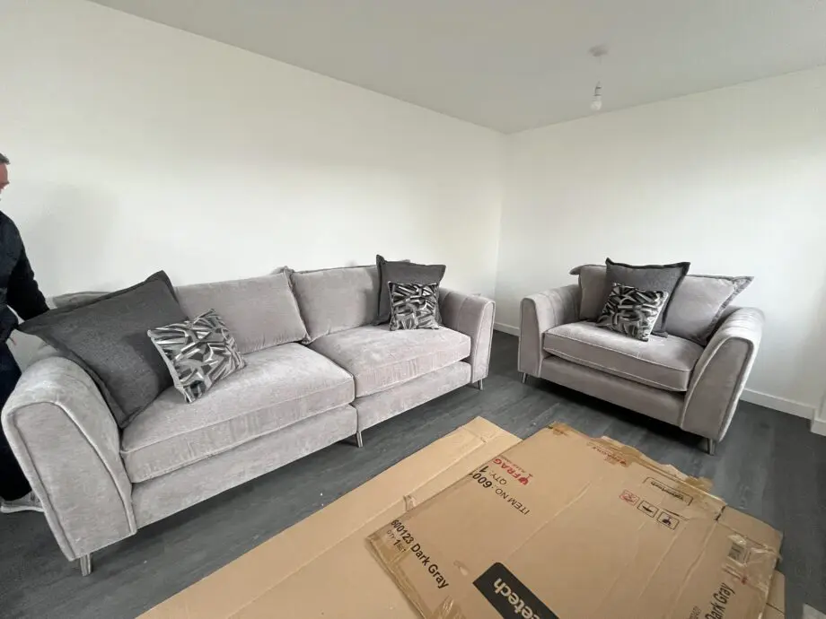 The Top Drawer Grey 4 seater & cuddle sofa
