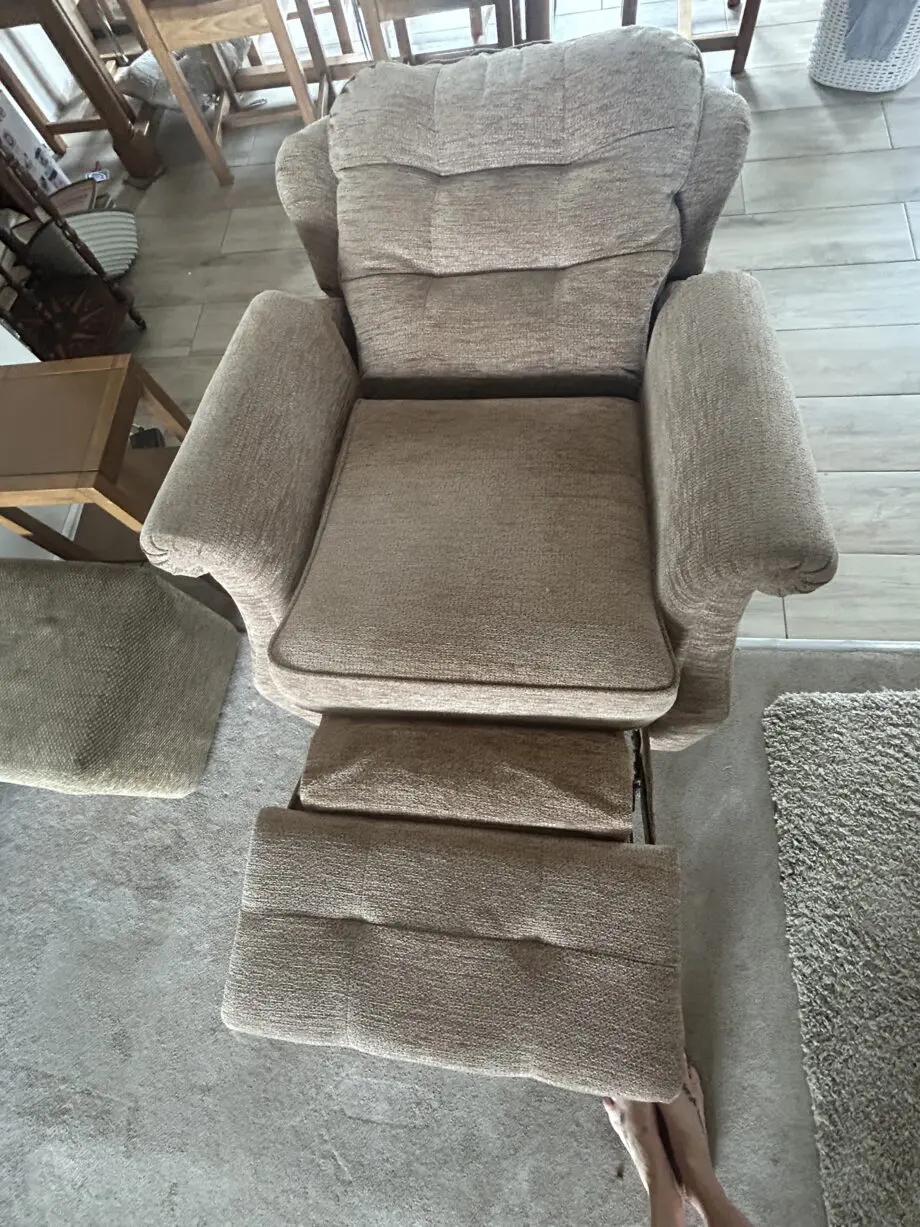 G Plan Fully Electric Lay-Flat Recliner Chair In Beige/Brown