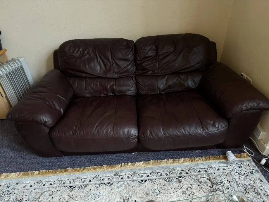 DFS Real leather 2 seater sofa luxury feel sofa