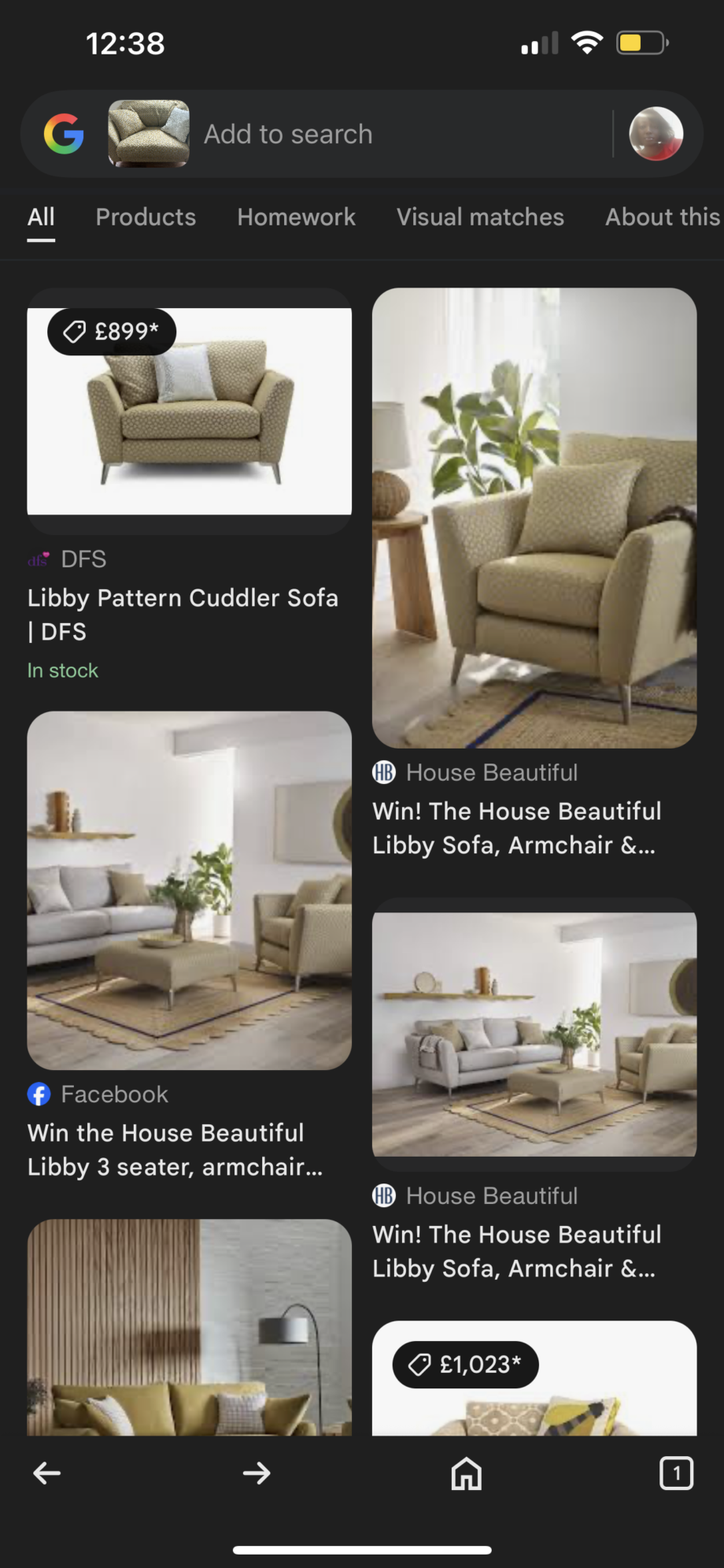 DFS Libby cuddle sofa