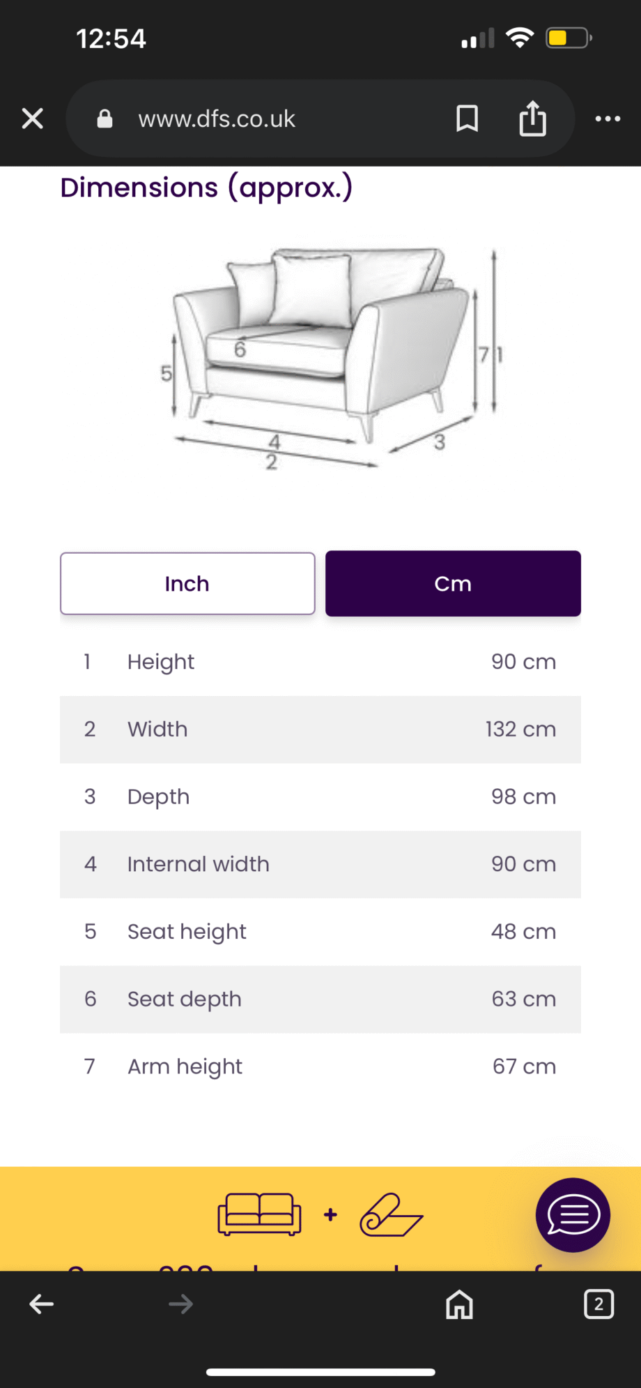 DFS Libby cuddle sofa