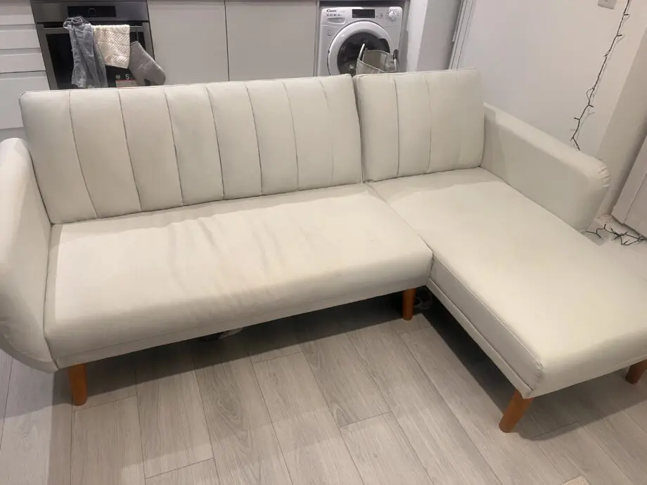 Brittany sectional 3 seater sofa bed cream/white