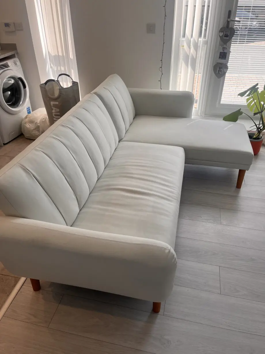 Brittany sectional 3 seater sofa bed cream/white
