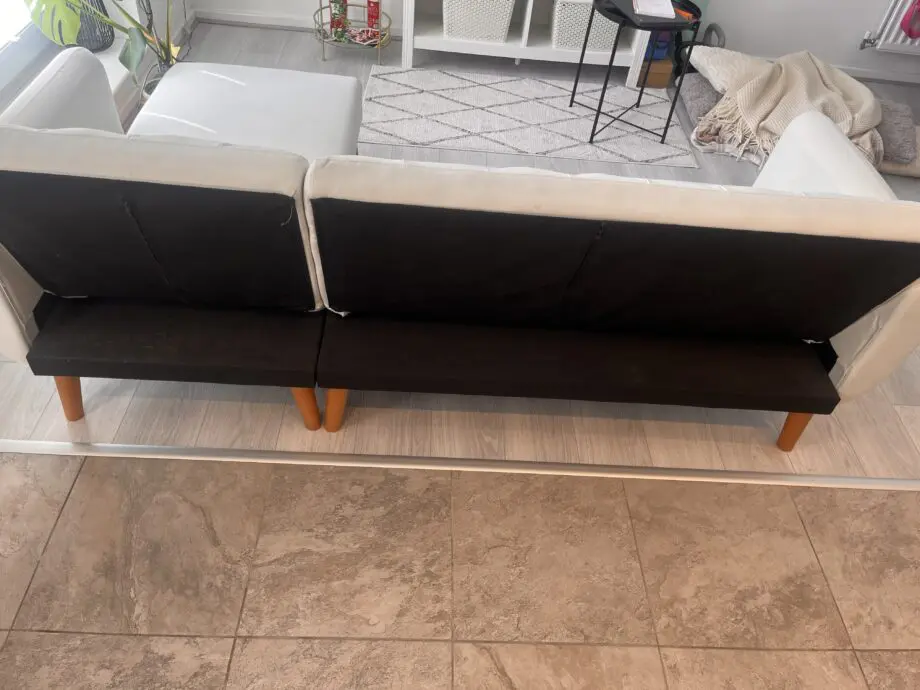 Brittany sectional 3 seater sofa bed cream/white