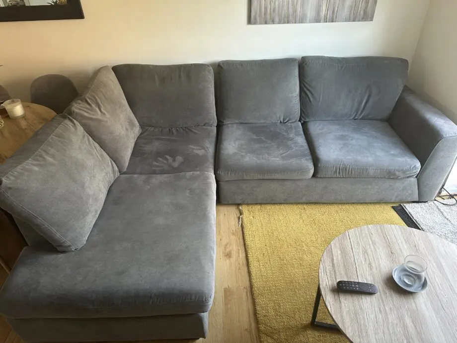 DFS grey Orka right hand corner sofa