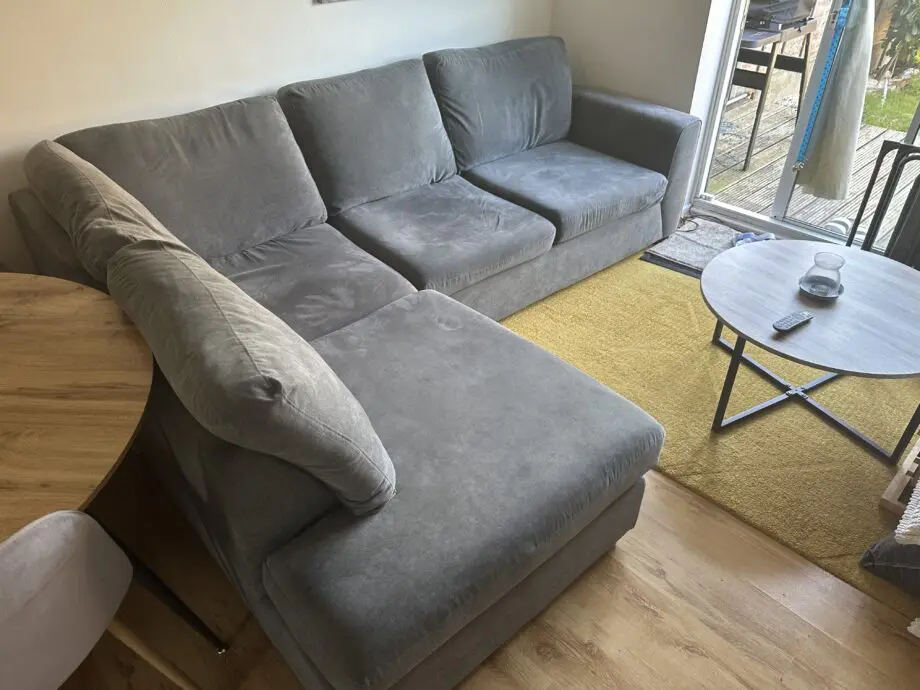 DFS grey Orka right hand corner sofa