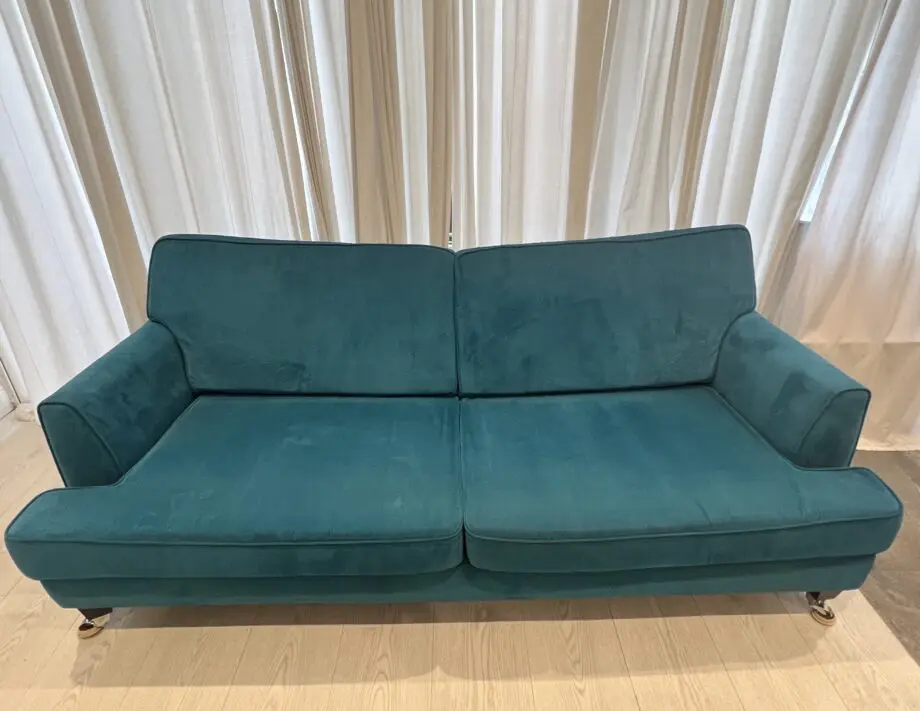 Emerald Green velvet 4 seater sofa