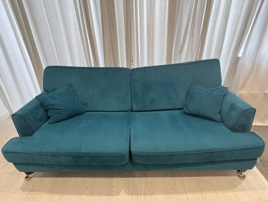 Emerald Green velvet 4 seater sofa