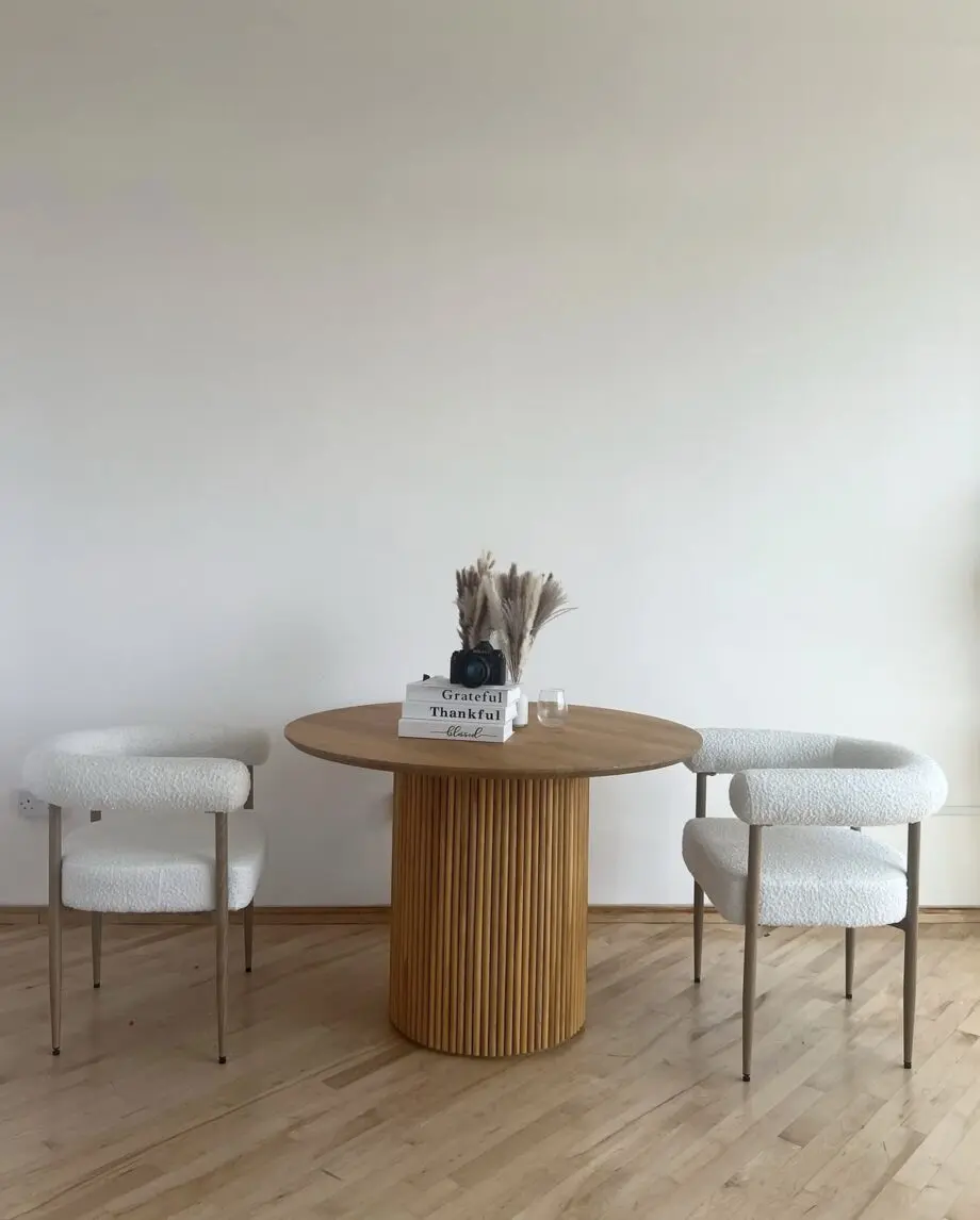 Beige arms chair